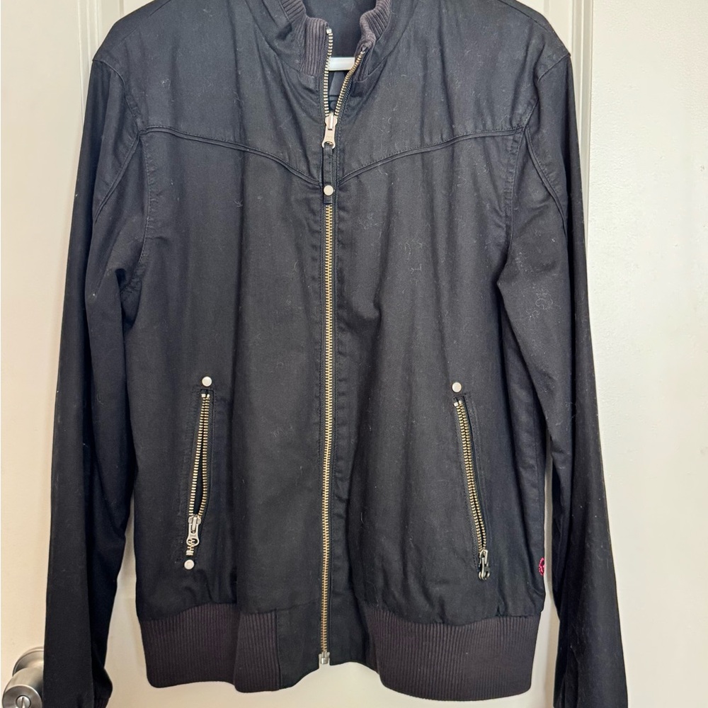 Guess Black Lightweight Bomber Jacket Great Condition